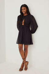 High Frill Neck Dress