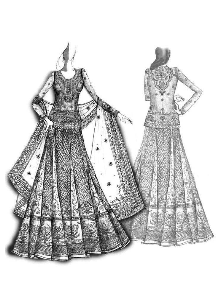 Ghagra choli designed by me | Bride fashion illustration, Fashion design  sketches, Fashion illustration sketches dresses